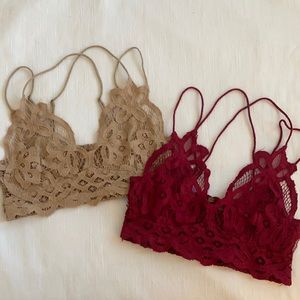 2 Free People One Adella Bralettes